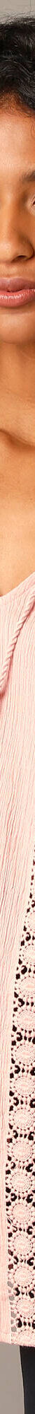 Tunique unie, dentelle et crépon (rose blush) Tunique unie, dentelle et crépon (rose blush)